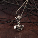 Hammer Of Thor, Odin's Wolves, Viking Man Jewelry, Silver Warrior Necklace, Necklace For Men's, Nordic Amulet, Unique Gift For Father's Day