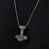 Hammer Of Thor, Odin's Wolves, Viking Man Jewelry, Silver Warrior Necklace, Necklace For Men's, Nordic Amulet, Unique Gift For Father's Day