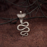 Silver Snake Necklace, Silver Men Jewelry, Unisex Silver Animal Necklace, Cobra Snake Pendant, Gift For Men's, Unique Gift For Father's Day