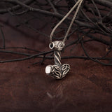 Hammer Of Thor, Odin's Wolves, Viking Man Jewelry, Silver Warrior Necklace, Necklace For Men's, Nordic Amulet, Unique Gift For Father's Day