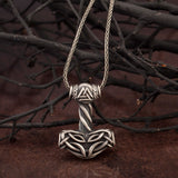 Hammer Of Thor, Odin's Wolves, Viking Man Jewelry, Silver Warrior Necklace, Necklace For Men's, Nordic Amulet, Unique Gift For Father's Day