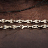 Sterling Silver Byzantine Chain, Chunky Chain Necklace, Gift For Men's, Silver Man Chains, Mariner Man Chains, Unique Gift For Father's Day