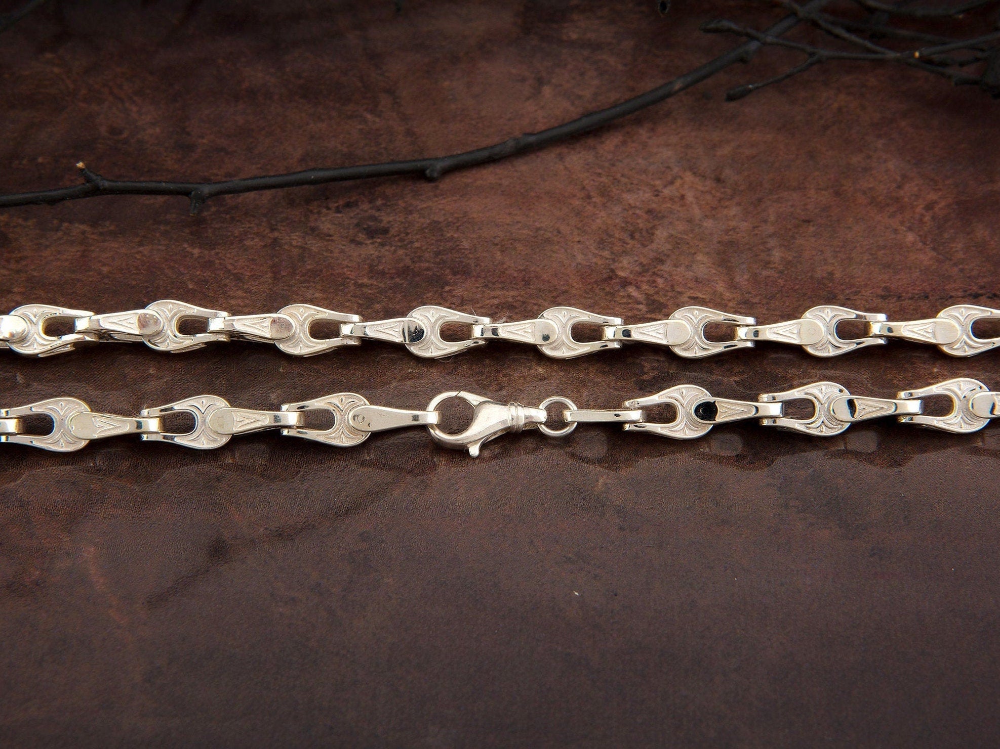 Sterling Silver Byzantine Chain, Chunky Chain Necklace, Gift For Men's, Silver Man Chains, Mariner Man Chains, Unique Gift For Father's Day