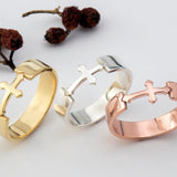 Open Band Cross Ring