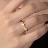 Open Band Cross Ring