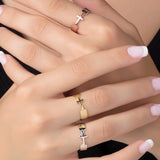 Open Band Cross Ring