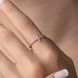 Dainty Diamond Cross Ring
