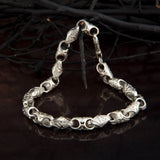 925 Sterling Silver Chain Bracelet, Byzantine Silver Chain, Unique Silver Bracelet, Silver Gift Bracelet For Men, Silver Jewelry For Fathers