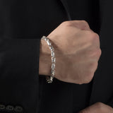 925 Sterling Silver Chain Bracelet, Byzantine Silver Chain, Unique Silver Bracelet, Silver Gift Bracelet For Men, Silver Jewelry For Fathers