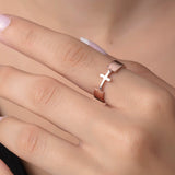Open Band Cross Ring