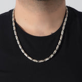 Chunky Chain, 925 Sterling Silver Byzantine Chain, Chain Necklace For Men's, Gift For Dads, Mariner Man Chain, Unique Gift For Father's Day