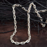 925 Sterling Silver Men Chain Necklace, Byzantine Chains, Gift For Mens, Mariner Chain Necklace, Puffed Chain, Unique Gift For Father's Day