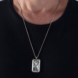 Sterling Silver Jesus Cross Necklace For Men