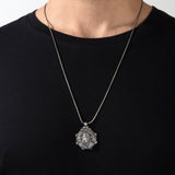 Men’s 925 Sterling Silver Jesus Pendant Necklace