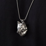 Wild Wolf Men Pendants, Wolf Head Necklace, 925 Sterling Silver Wolf Necklace, Animal Pendants, Gifts For Men, Unique Gift For Father's Day