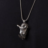 Sterling Silver Rhino Man Necklace, Rhino Head Pendants, Animal Necklaces, Gift For Men's, Gift For Father's, Unique Gift For Father's Day