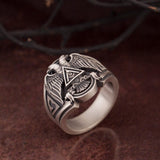 Sterling Silver Statement Masons Ring, Double Headed Masonic Eagle Ring, Freemasons Rings, Men's Signet Rings, Unique Gift For Father's Day