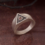 Freemason Ring, 925 Silver Master Masonic Rings, Freemasonry Ring, Knights Templar Rings, Illuminati Eye Ring, Unique Gift For Father's Day