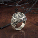 Initial Letter Men Rings, Men's Wedding Ring, Family Signet Man Ring, Silver Family Name Ring, Statement Ring, Unique Gift For Father's Day