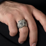 Silver Owl Rings, Handmade Owl Rings, Unisex Statement Rings, Oxidized Animal Signet Rings, Gift For Fathers, Unique Gift For Father's Day