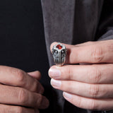 Templar Knight Silver Ring, Signet Rings, Christian Rings, Crusader Knight, Religious Ring, Gemstone Men Ring, Unique Gift For Father's Day