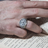 925 Sterling Silver Saint George Ring for Men