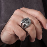 Sterling Silver Saint George Rings, Religious Jewelry For Men, St George Protect Us, Christian Statement Ring, Unique Gift For Father's Day