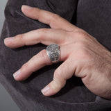 St Benedict Medal Cross Ring, Silver Signet Man Ring, Men's Religious Jewelry, St Benedict Ring, Ring For Men, Unique Gift For Father's Day