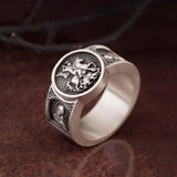 Saint George With The Dragon Ring, 925K Silver St George Ring, Religious Gifts For Men, Christian Signet Rings, Unique Gift For Father's Day