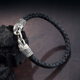 Silver Eagle Bracelet, Eagle Head Bracelet, American Eagle Bracelet, Mens Leather Bracelets, Gift For Fathers, Unique Gift For Father's Day