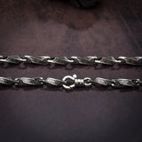 Silver Byzantine Man Chains, Handmade Unique Chain Bracelets, Men's 925 Silver Chain Gifts, Engraved Bracelet, Unique Gift For Father's Day