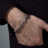 Silver Byzantine Chain, Handmade Engraved Chain Bracelets, Unique Bracelets Gift For Men, Gift For Boyfriends, Unique Gift For Father's Day