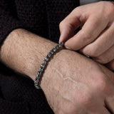Men's Chain Bracelets, Byzantine Silver Chains, Unique Bracelets For Men, Sterling Silver Chain Gift For Men, Unique Gift For Father's Day
