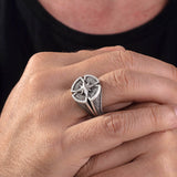 Sterling Silver North Star Rings, Nautical Compass Ring, Gift for Fathers, Fisherman Rings, Compass Rose Ring, Unique Gift For Father's Day