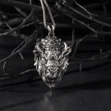 Solid Silver Buffalo Necklace, Jewelry Gift For Boyfriends, Gift For Father's, Buffalo Head Necklace For Mens, Unique Gift For Father's Day