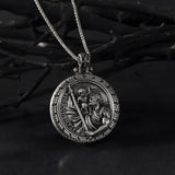 Silver Saint Christopher Necklace, St Christopher Pendants, Catholic Religious Jewelry, Birthday Gifts For Men, Unique Gift For Father's Day
