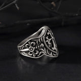 Knights Templar Rings, Silver Cross Ring, Crucifix Ring, Crusader Knight Ring, Religious Jewelry, Sword Rings, Unique Gift For Father's Day