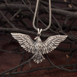 Eagle Necklace, Necklace For Men's, Silver Eagle Pendant, Gift For Dad, Winged Eagle Necklace, American Eagle, Unique Gift For Father's Day