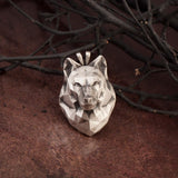 Wild Wolf Men Pendants, Wolf Head Necklace, 925 Sterling Silver Wolf Necklace, Animal Pendants, Gifts For Men, Unique Gift For Father's Day
