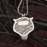 Wild Tiger Necklace, Silver Tiger Pendant, Animal Pendant, Big Cat Necklace, Gift For Men, Tiger Head Pendant, Unique Gift For Father's Day
