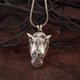 Sterling Silver Rhino Man Necklace, Rhino Head Pendants, Animal Necklaces, Gift For Men's, Gift For Father's, Unique Gift For Father's Day