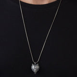 Wild Bear Necklace, Solid Silver Animal Man Necklace, Bear Head Pendant, Gift For Men, Silver Gift For Father, Unique Gift For Father's Day