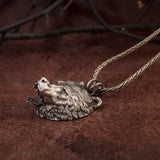 Wild Bear Necklace, Solid Silver Animal Man Necklace, Bear Head Pendant, Gift For Men, Silver Gift For Father, Unique Gift For Father's Day