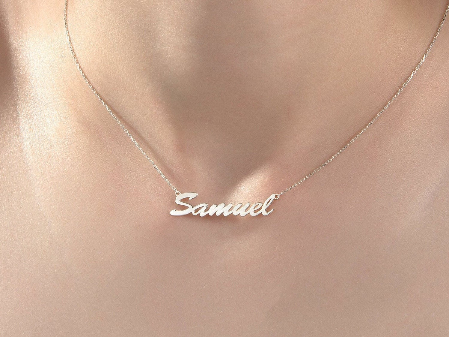Silver Name Necklace For Women, Custom Birthday Gifts, 14K Gold Name Necklace, Gifts For Mothers, Personalized Gifts, Gift For Mothers Day