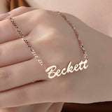 Custom Name Necklace with Figaro Chain