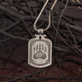 Silver Bear Necklace, 925 Silver Animal Jewelry, Nordic Bear Pendants, Bear Man Medallion, Bear Claw Necklace, Unique Gift For Father's Day