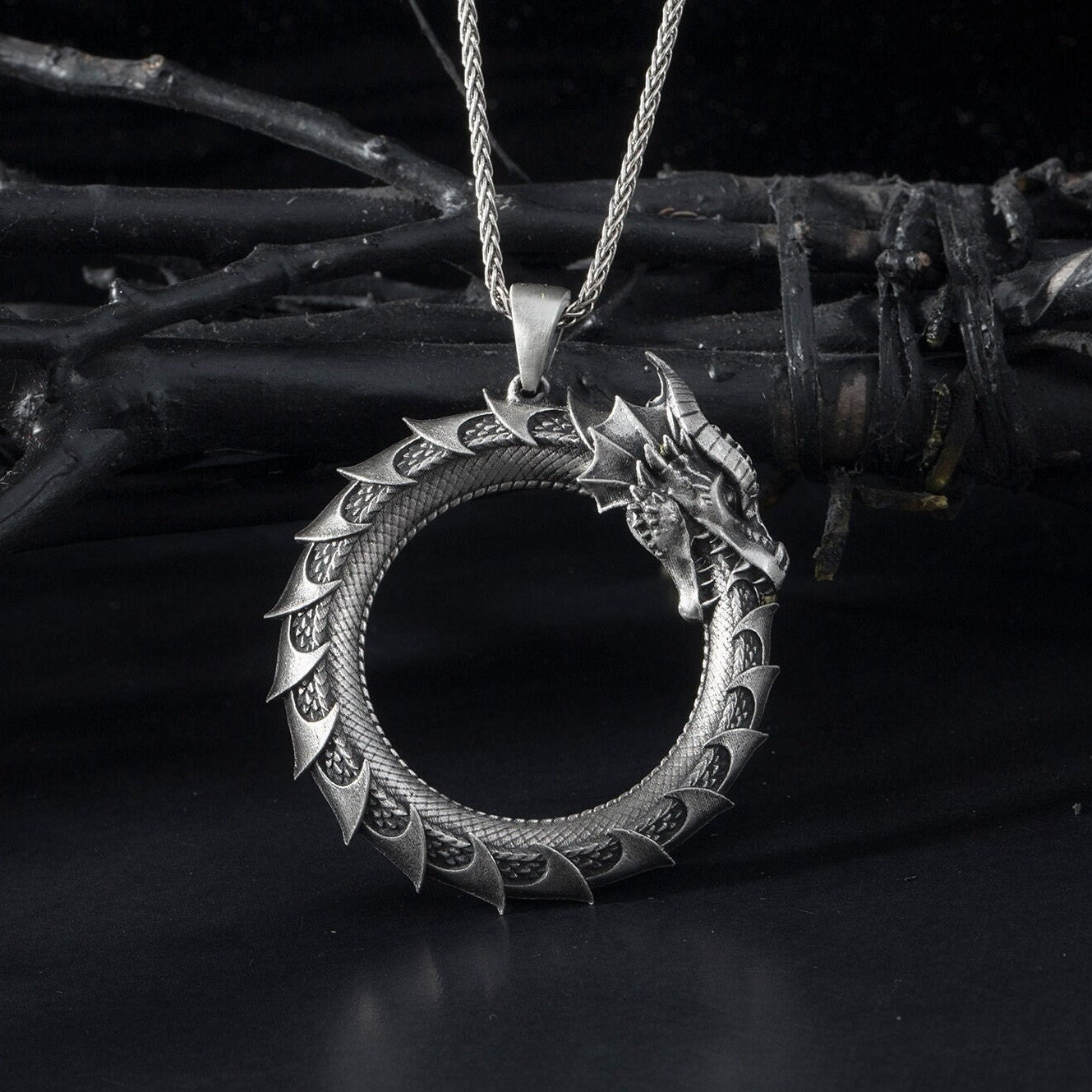 Silver Dragon Necklace, Dragon Pendants, Jewelry For Man, Boyfriend Gifts, Unisex Necklaces, Gift For Fathers, Unique Gift For Father's Day