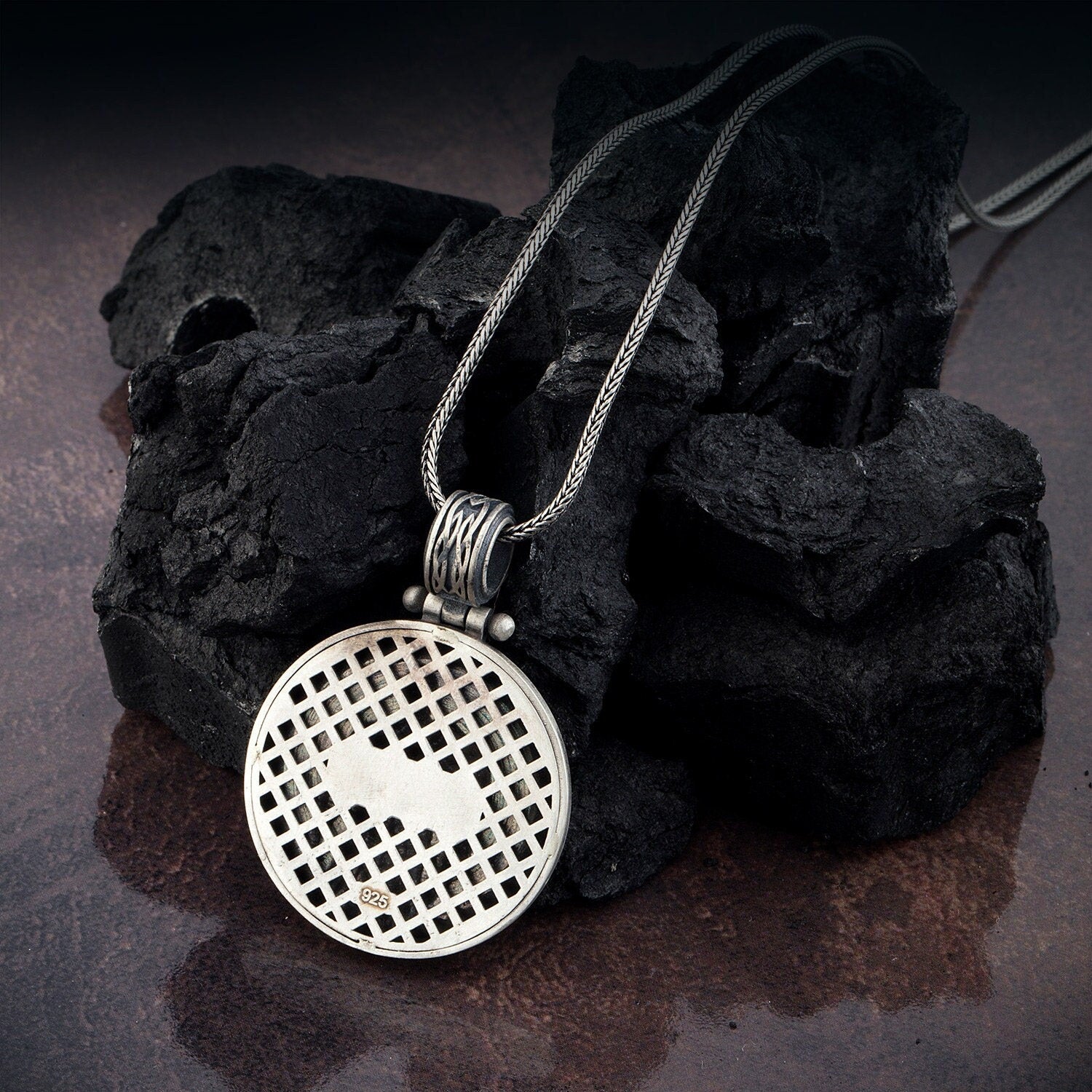 Sterling Silver Viking Men Jewelry, God Of War Kratos Necklace, Scandinavian Warrior Pendant, Gift For Father, Unique Gift For Father's Day