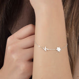 Pawprint & Initial Charm Bracelet