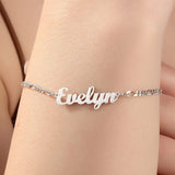 Custom Name Bracelet with Figaro Chain